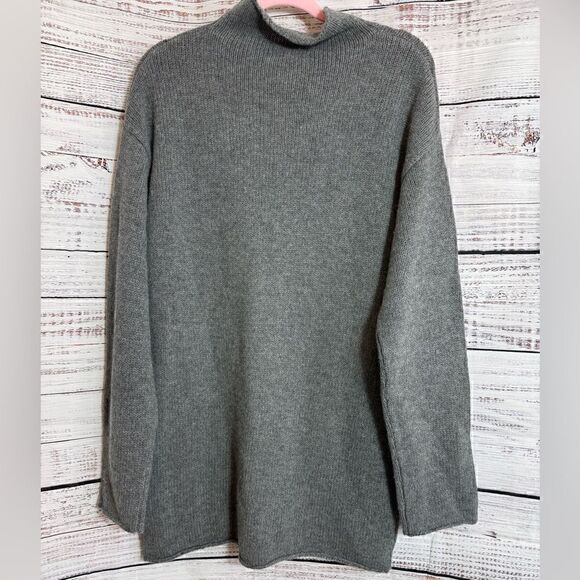 AG Adriano Goldschmied sweater Womens Sz S  amity funnel Neck Gray Wool cashmere - Picture 4 of 12